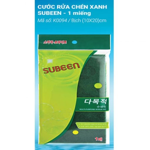Subeen Multi Purose Scrubeer ( miếng rửa chén xanh 1 miếng )